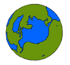 Dibujo Planeta Tierra pintado por nataly