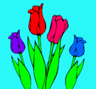 Dibujo Tulipanes pintado por Laura