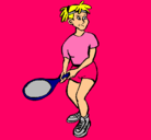 Dibujo Chica tenista pintado por vania