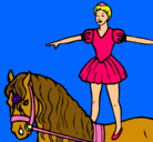 Dibujo Trapecista encima de caballo pintado por camilaperramont