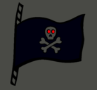 Dibujo Bandera pirata pintado por riccardo