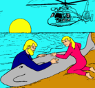 Dibujo Rescate ballena pintado por catita
