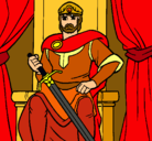 Dibujo Caballero rey pintado por jormairi