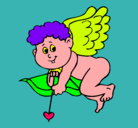 Dibujo Cupido pintado por francisca