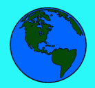 Dibujo Planeta Tierra pintado por analya