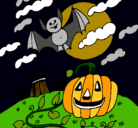 Dibujo Paisaje de Halloween pintado por adrux