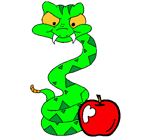 Serpiente y manzana