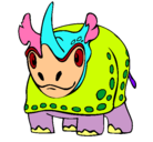 Dibujo Rinoceronte pintado por mariaaleja0518
