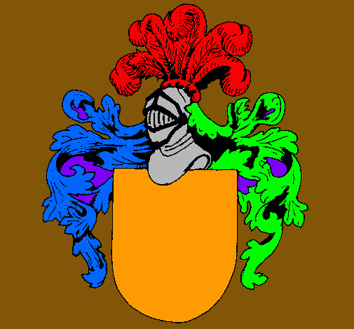 Escudo de armas y casco