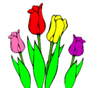 Dibujo Tulipanes pintado por marta