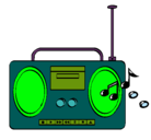 Dibujo Radio cassette 2 pintado por jack