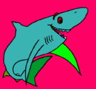 Dibujo Tiburón alegre pintado por luciag