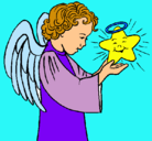 Dibujo Ángel y estrella pintado por regiszs