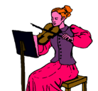 Dibujo Dama violinista pintado por mayte