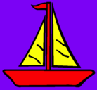 Dibujo Barco velero pintado por MYRIAM