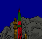 Dibujo Lanzamiento cohete pintado por NIO1