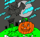 Dibujo Paisaje de Halloween pintado por MACARENA