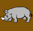 Dibujo Rinoceronte pintado por roberto