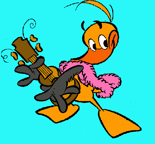 Pato con guitarra