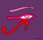 Dibujo Ojo Horus pintado por m.luisa