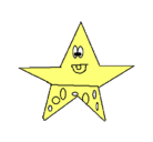 Dibujo Estrella 3 pintado por heasnbmjugmjui