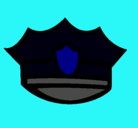 Dibujo Gorra de policía pintado por tomas