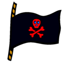 Dibujo Bandera pirata pintado por sebas
