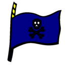 Dibujo Bandera pirata pintado por maury