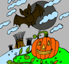 Dibujo Paisaje de Halloween pintado por jan