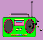 Dibujo Radio cassette 2 pintado por Cata