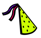 Dibujo Sombrero de cumpleaños pintado por lili