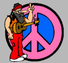 Dibujo Músico hippy pintado por panda24