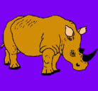 Dibujo Rinoceronte pintado por shanaika