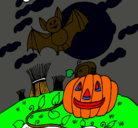 Dibujo Paisaje de Halloween pintado por joannaduran