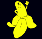 Dibujo Banana pintado por chueco