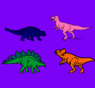 Dibujo Dinosaurios de tierra pintado por tiago