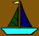 Dibujo Barco velero pintado por RODRIGO