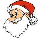 Dibujo Cara Papa Noel pintado por verito