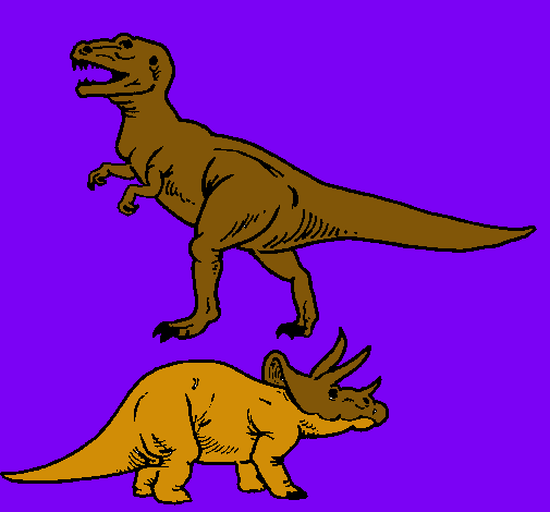 Triceratops y tiranosaurios rex