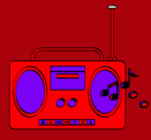 Dibujo Radio cassette 2 pintado por NICOL