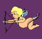 Dibujo Cupido volando pintado por Triki