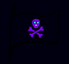 Dibujo Bandera pirata pintado por macu