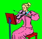 Dibujo Dama violinista pintado por vannia