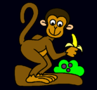 Dibujo Mono pintado por dogor