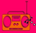 Dibujo Radio cassette 2 pintado por natty