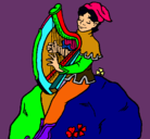 Dibujo Duende tocando el arpa pintado por marssupilami