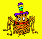 Dibujo Araña con sombrero pintado por adrian