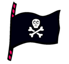 Dibujo Bandera pirata pintado por catalina