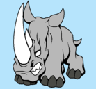 Dibujo Rinoceronte II pintado por 7