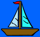 Dibujo Barco velero pintado por yunior